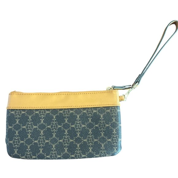 Nanette Lepore Tech Women's Chocolate Logo Wristlet Clutch With Zipper Closure - Picture 3 of 6